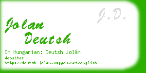 jolan deutsh business card